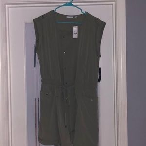 Olive Green Sleeveless Romper
